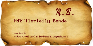 Müllerleily Bende névjegykártya